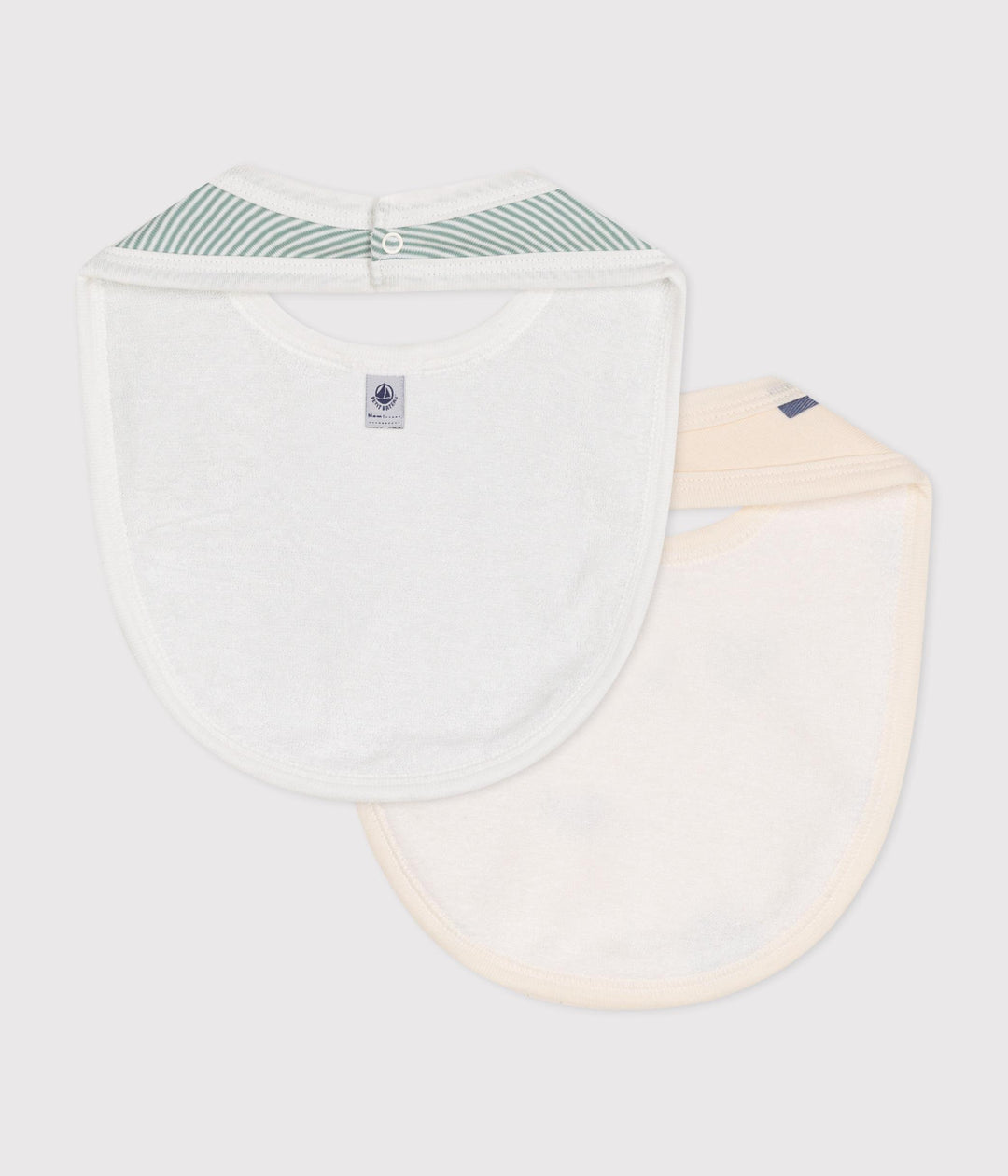 CONFEZIONE DA 2 BAVAGLINI BEBÈ IN COTONE A09SE 03 PETIT BATEAU 