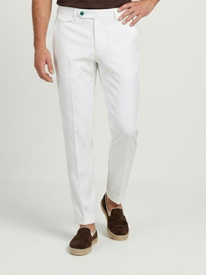 Pantalone chino con taschino bianco P-MARK 13 ANDREA MORANDO 