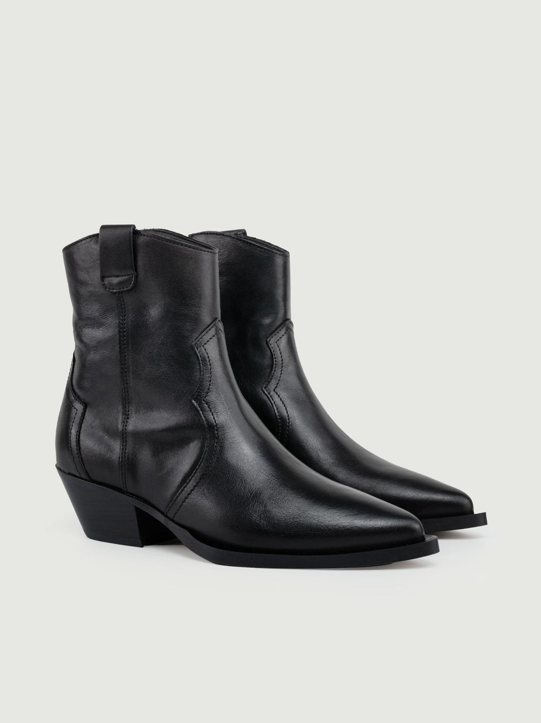 STIVALETTO TEXANO IN PELLE NERO 5547 05 ALPE 