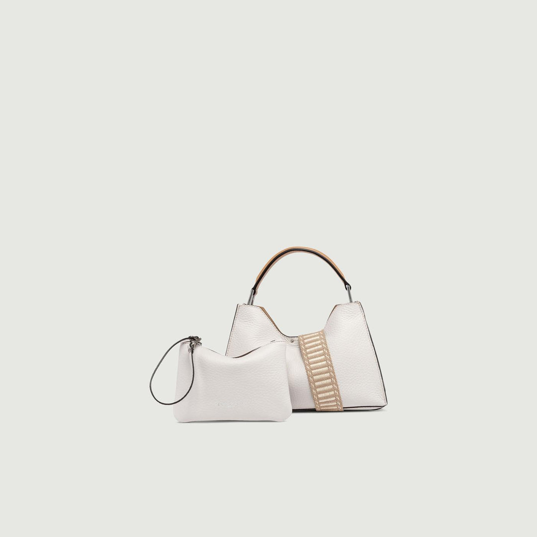 BORSA IN PELLE AURORA COLOR SABBIA BS 10565 RNGDBL-NA 13347 GIANNI CHIARINI 