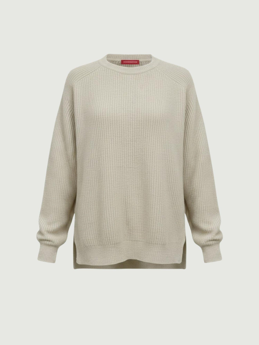 Maglia girocollo in lana e cashmere panna 14264M NATURALE ANDREA MORANDO 