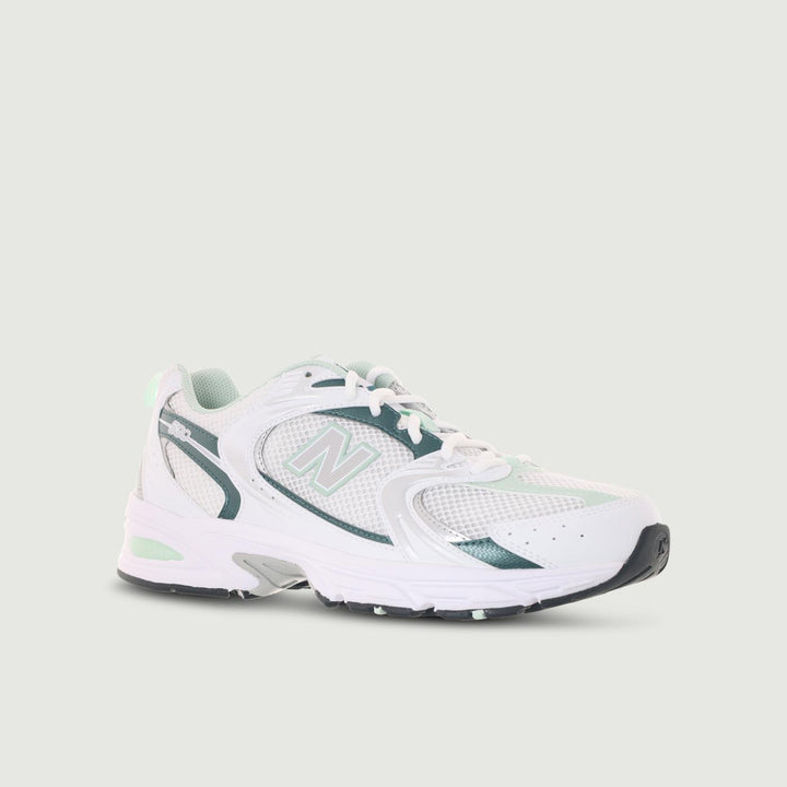 SNEAKER NEW BALANCE 530 BIANCO E VERDE ACQUA MR530RB D NEW BALANCE 