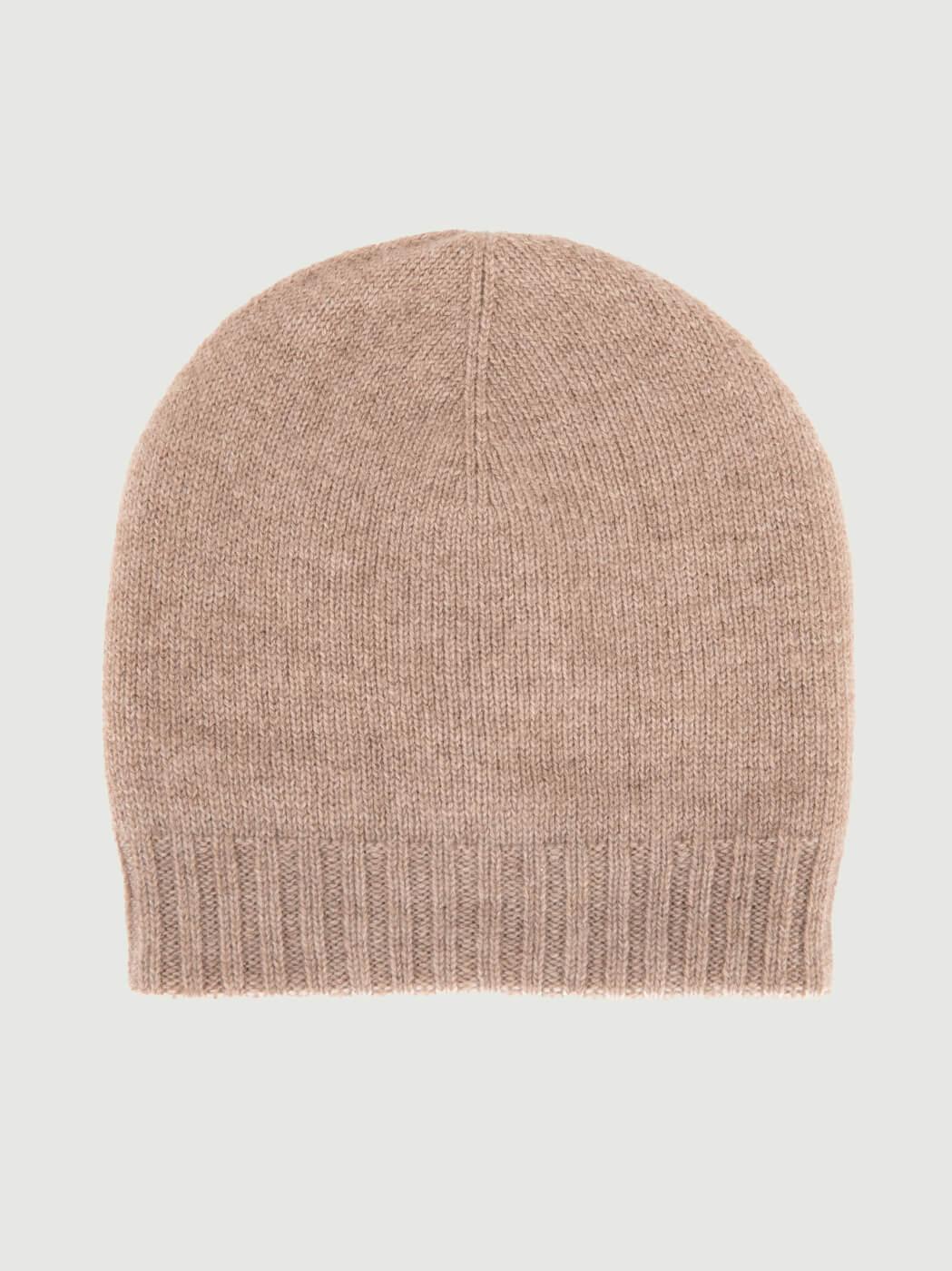 BERRETTO IN CASHMERE BEIGE E PANNA 116 SILVER ANDREA MORANDO 