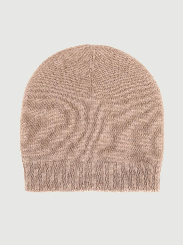BERRETTO IN CASHMERE BEIGE E PANNA 116 SILVER ANDREA MORANDO 