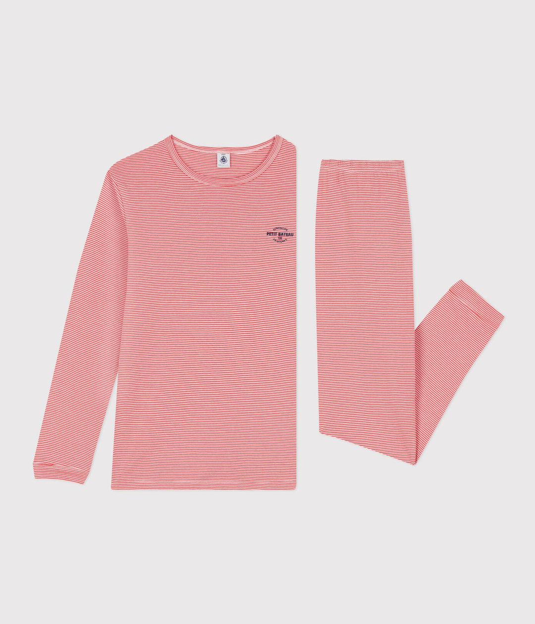 PIGIAMA A RIGHE RAGAZZO IN COTONE A0957 02 PETIT BATEAU 
