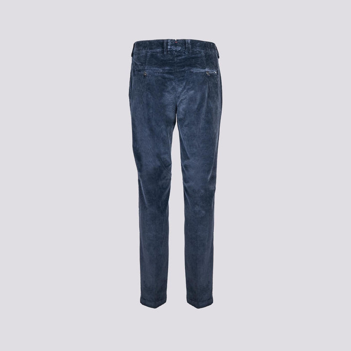 PANTALONE IN VELLUTO BLU NAVY CON TASCA A FILO T502/THI 854 NOLAB 