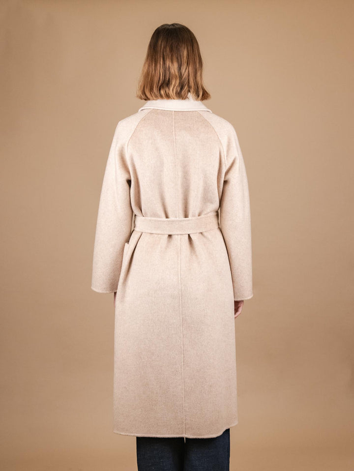 CAPPOTTO REVERSIBILE IN MISTO LANA BEIGE E PANNA 862D BEIGE/PANNA ANDREA MORANDO 