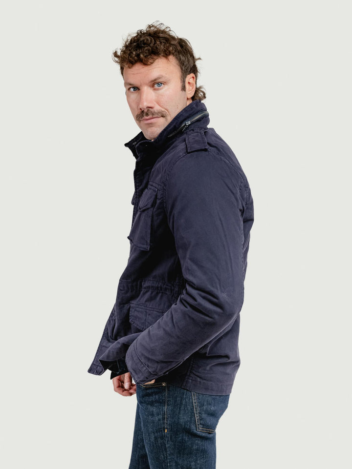 FIELD JACKET IN COTONE CON IMBOTTITURA SEPARABILE BLU NAVY BU26W04JKTWILL 200 ANDREA MORANDO 