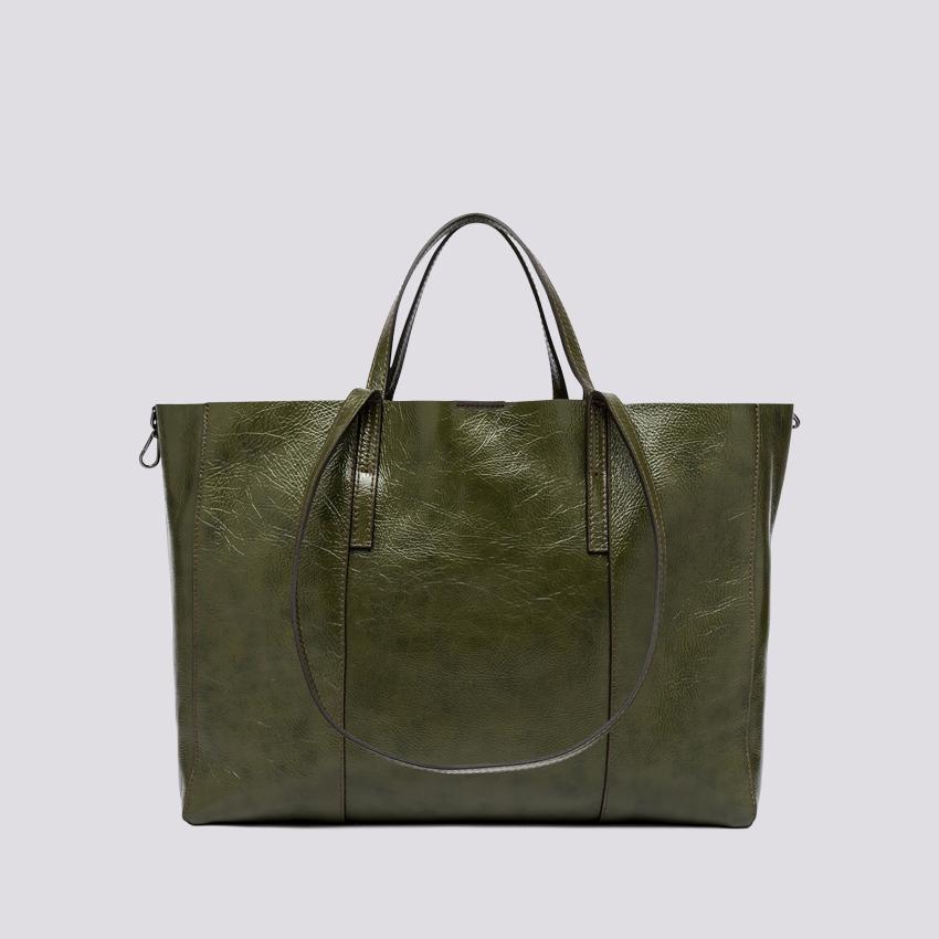 Borsa Super Light in Naplack guam Green BS 10336 NPK 13131 GIANNI CHIARINI 