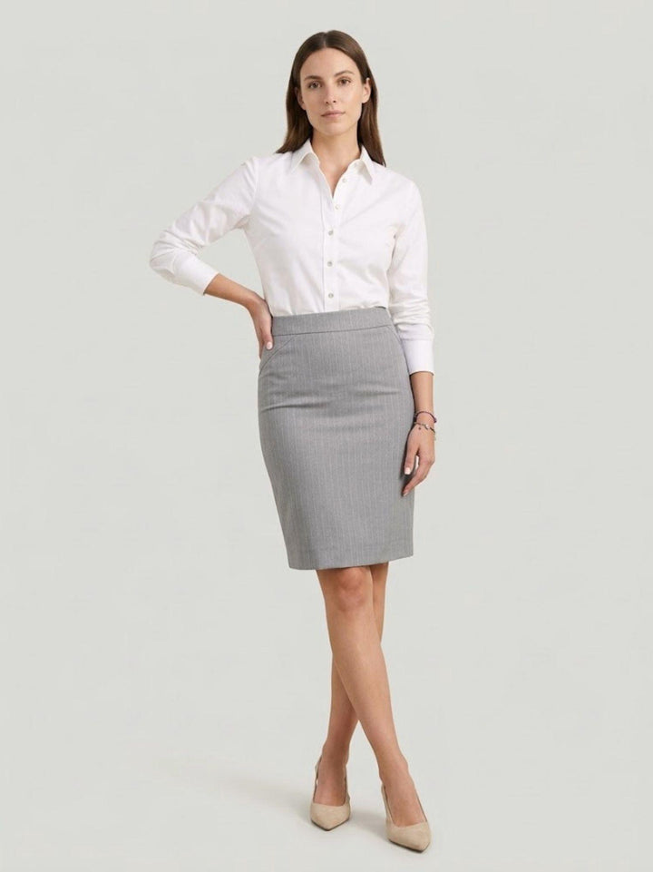 Minigonna gessata grigio perla 4155 PERLA ANDREA MORANDO 