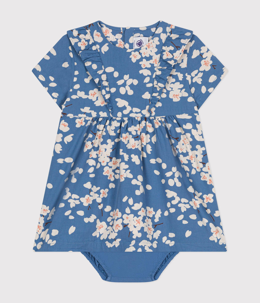 ABITO A MANICA CORTA E PAGLIACCETTO IN POPELINE BEBÈ A09OC 05 PETIT BATEAU 