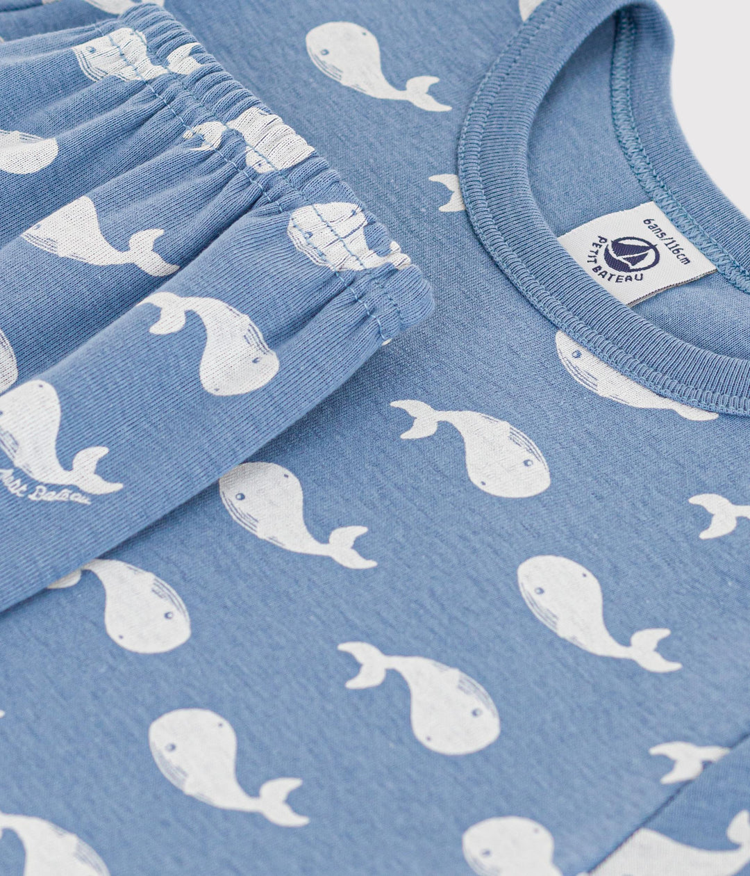 PIGIAMA SHORT IN COTONE FANTASIA BALENA BAMBINO A0ADT 01 PETIT BATEAU 