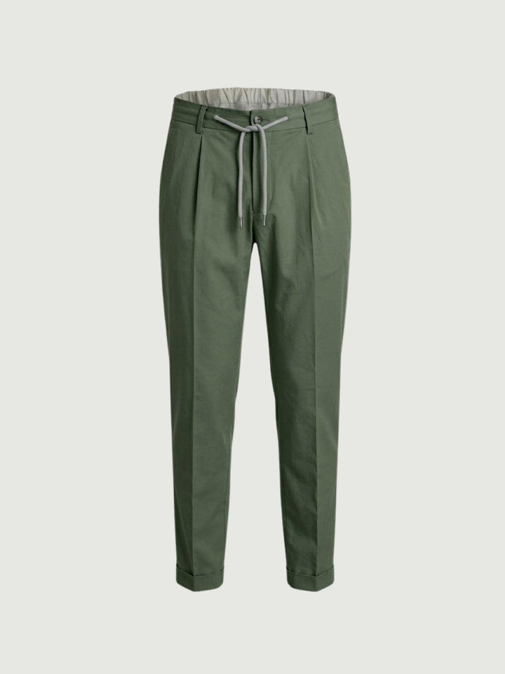 Pantalone con coulisse in cotone verde CO0073M 4000 ANDREA MORANDO 