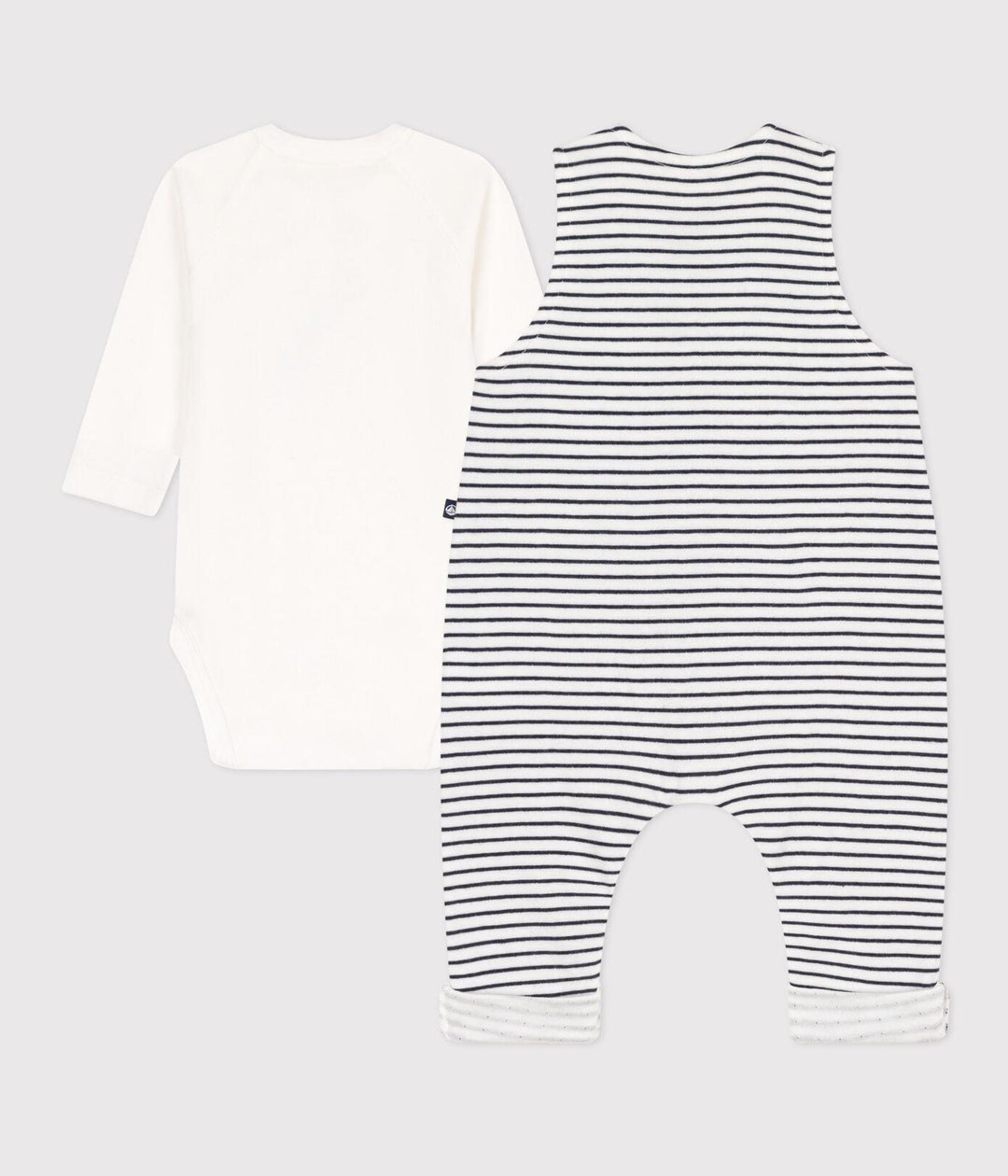 COMPLETO CON TUTINA E BODY IN COTONE PER BEBÈ A0831 01 PETIT BATEAU 