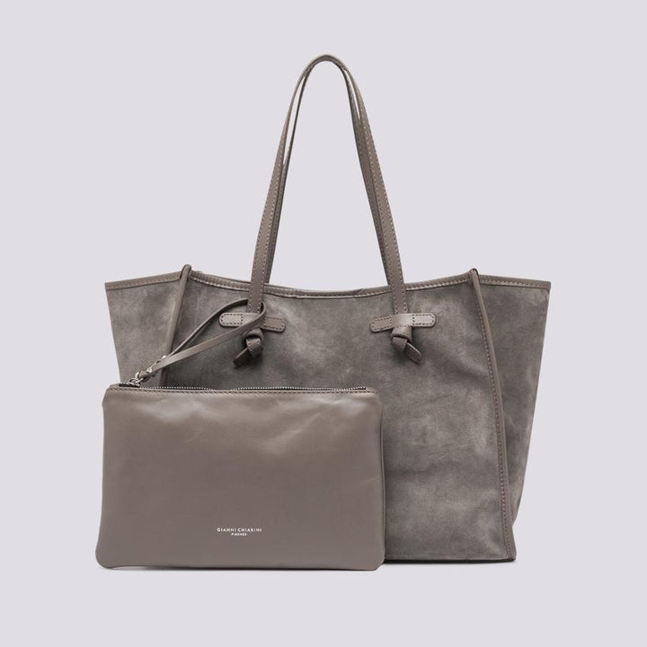 Shopping Marcella in camoscio grigio chiaro BS 9750/23AI CM-PL 9210 GIANNI CHIARINI 