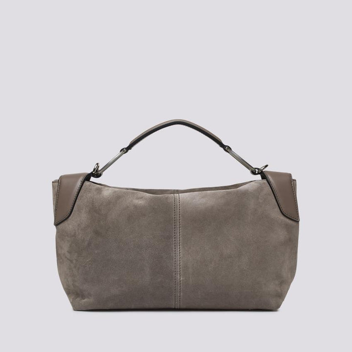 Borsa Alicudi in suede light grey BS 10261 CM-PL 9210 GIANNI CHIARINI 