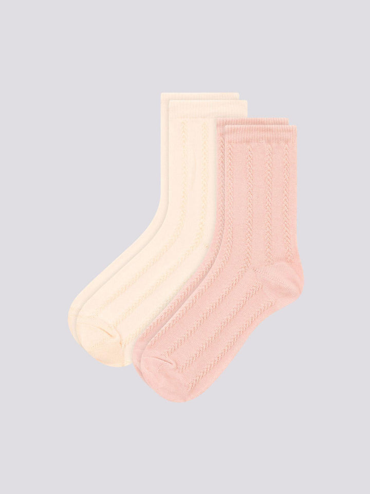 CONFEZIONE DA 2 PAIA DI CALZINI BAMBINA PUNTO FANTASIA A08V9 02 PETIT BATEAU 