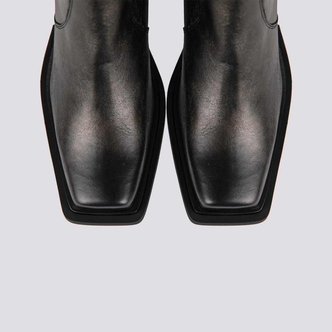 STIVALETTO TEXANO IN PELLE LAMINATA NERA 2493 NERO ANDREA MORANDO 