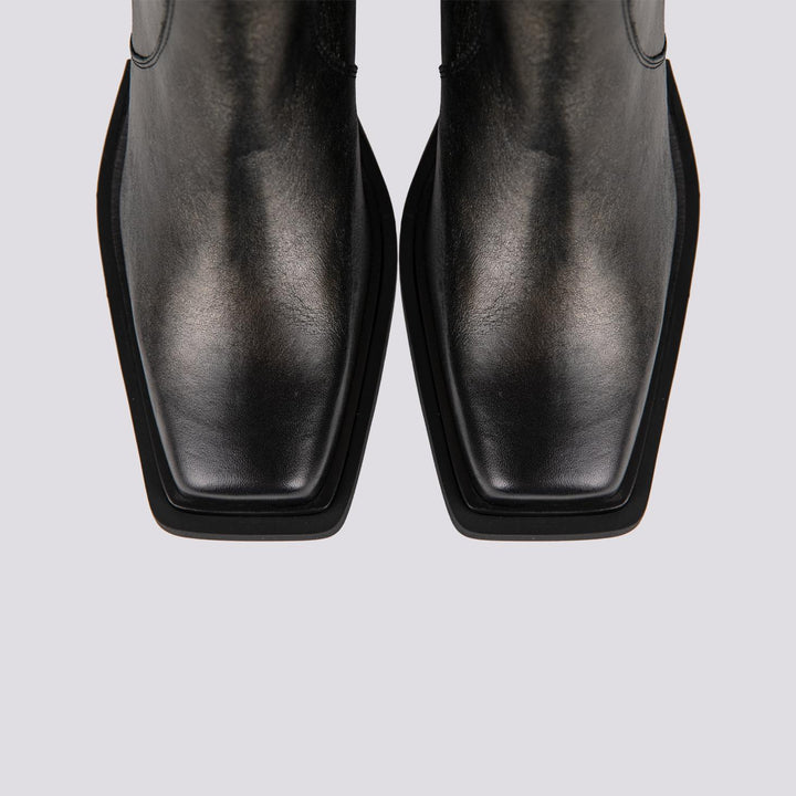 STIVALETTO TEXANO IN PELLE LAMINATA NERA 2493 NERO ANDREA MORANDO 