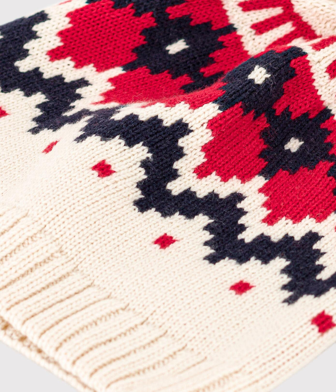 BERRETTO JACQUARD IN LANA A08DM 01 PETIT BATEAU 