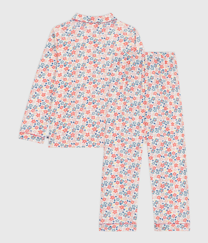 Pigiama bambino in cotone con stampa fiori A0DRU 01 PETIT BATEAU 