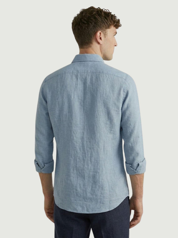 camicia in lino celeste 30 09 ANDREA MORANDO 