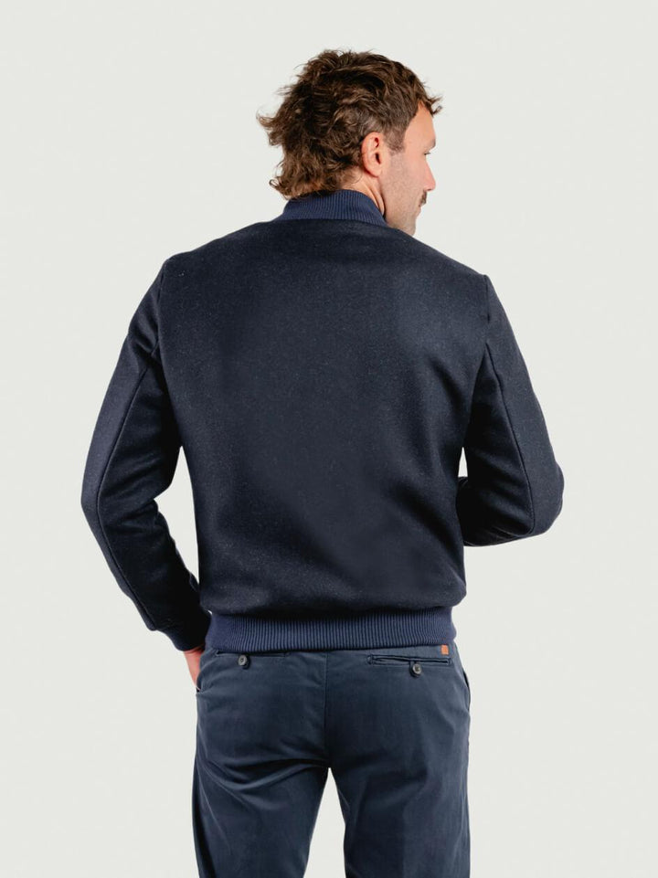 BOMBER IN LANA BLU BOMBER NAVY ANDREA MORANDO 