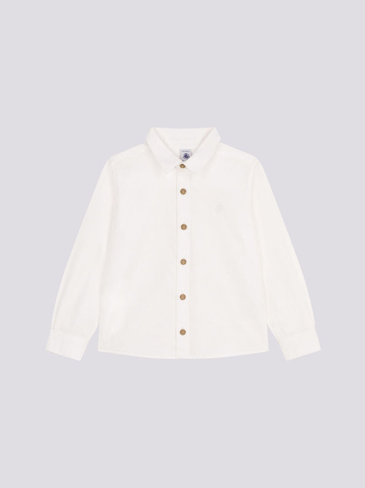 CAMICIA BIANCA BAMBINO A09O5 01 PETIT BATEAU 