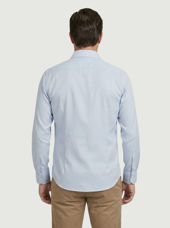 Camicia collo francese in cotone azzurra regular BARBADOS/REG 3 ANDREA MORANDO 