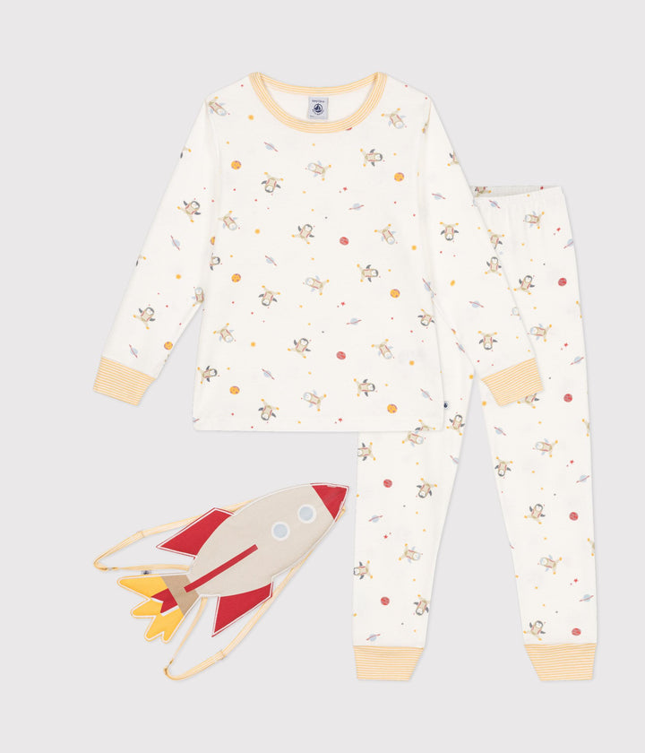 Pigiama travestimento in cotone motivo spazio A0B82 01 PETIT BATEAU 