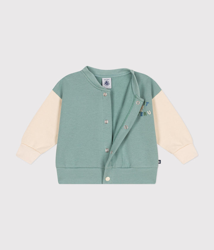FELPINA COLLEGE VERDE SALVIA A0BPW 01 PETIT BATEAU 
