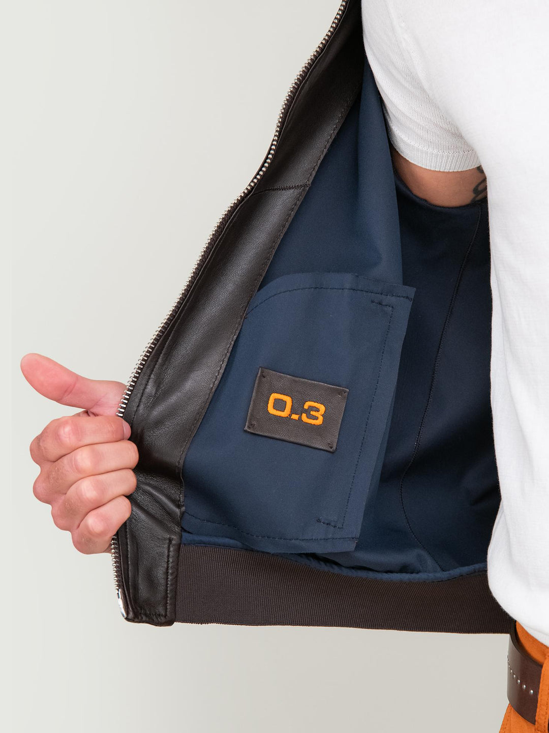 BOMBER IN PELLE MARRONE SCURO DEREK SEAMLESS 06 JACK LEATHER 