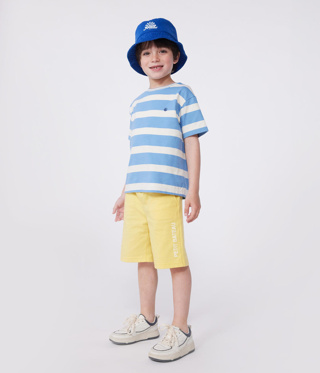 T-shirt a maniche corte in cotone a righe bambino