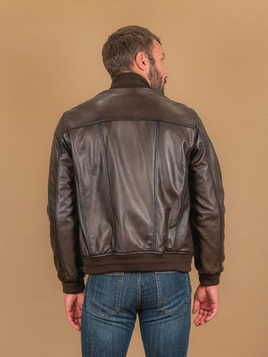 GIUBBOTTO IMBOTTITO IN PELLE MARRONE REVERSIBILE ARCR 06 JACK LEATHER 