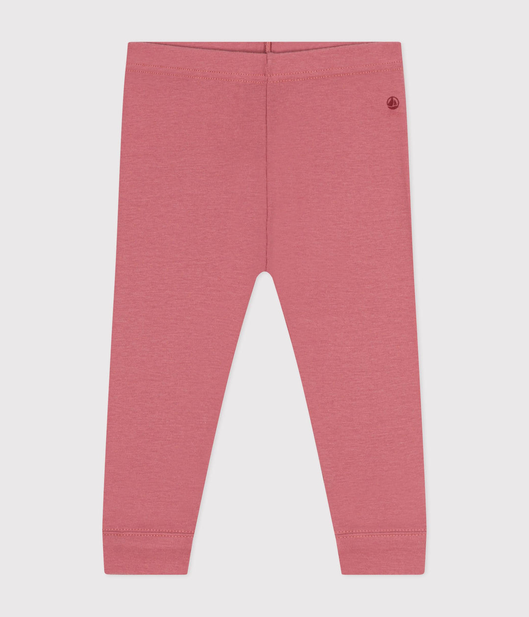 Leggings a tinta unita rosa in cotone per bebè A0BQH 06 PETIT BATEAU 