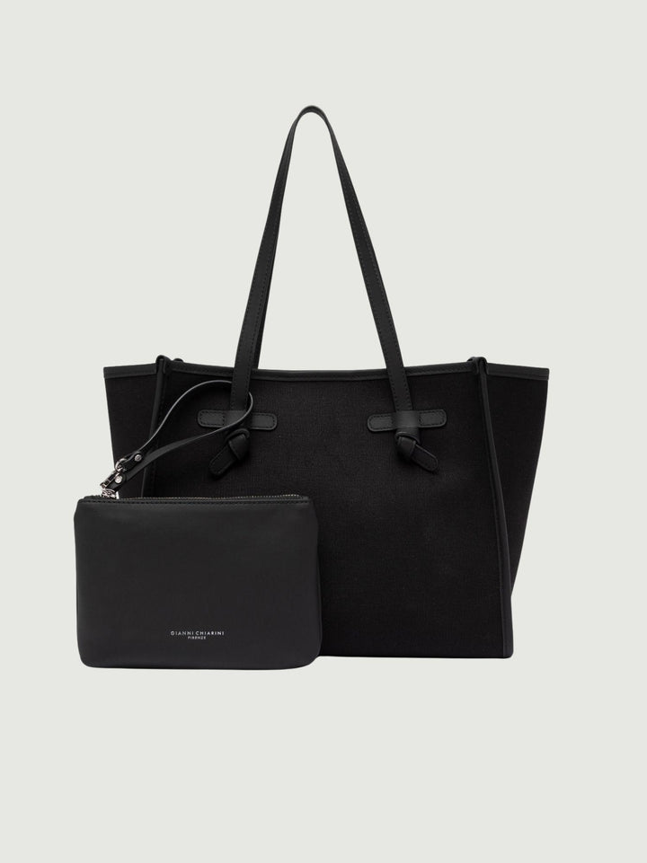 Shopping Marcella in canvas nera BS 6849/COMM CNV-SE 4250 GIANNI CHIARINI 