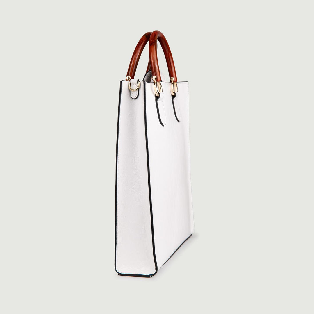 CARTELLA IN PELLE NAPLAK BIANCO CON MANICI IN RESINA "EMPIRE" EMPIRE BIANCO BIMOR 