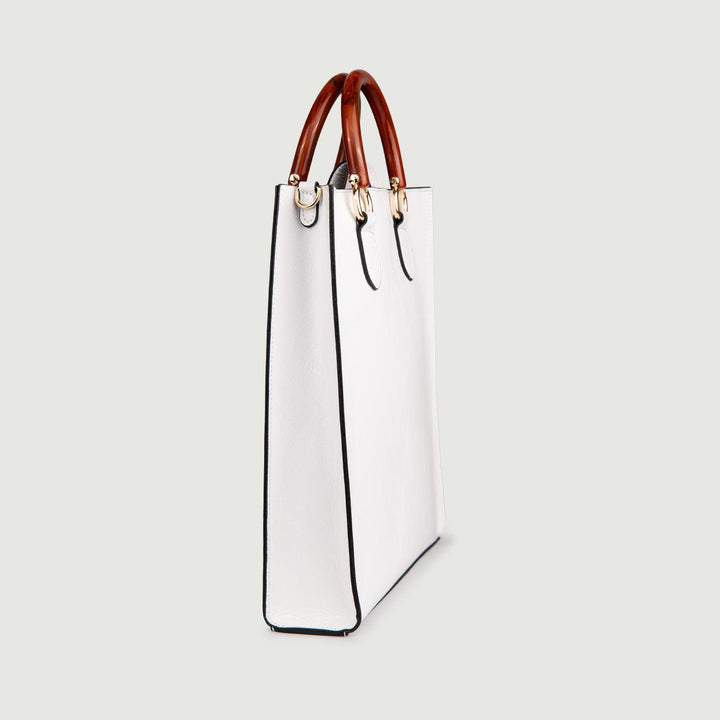CARTELLA IN PELLE NAPLAK BIANCO CON MANICI IN RESINA "EMPIRE" EMPIRE BIANCO BIMOR 