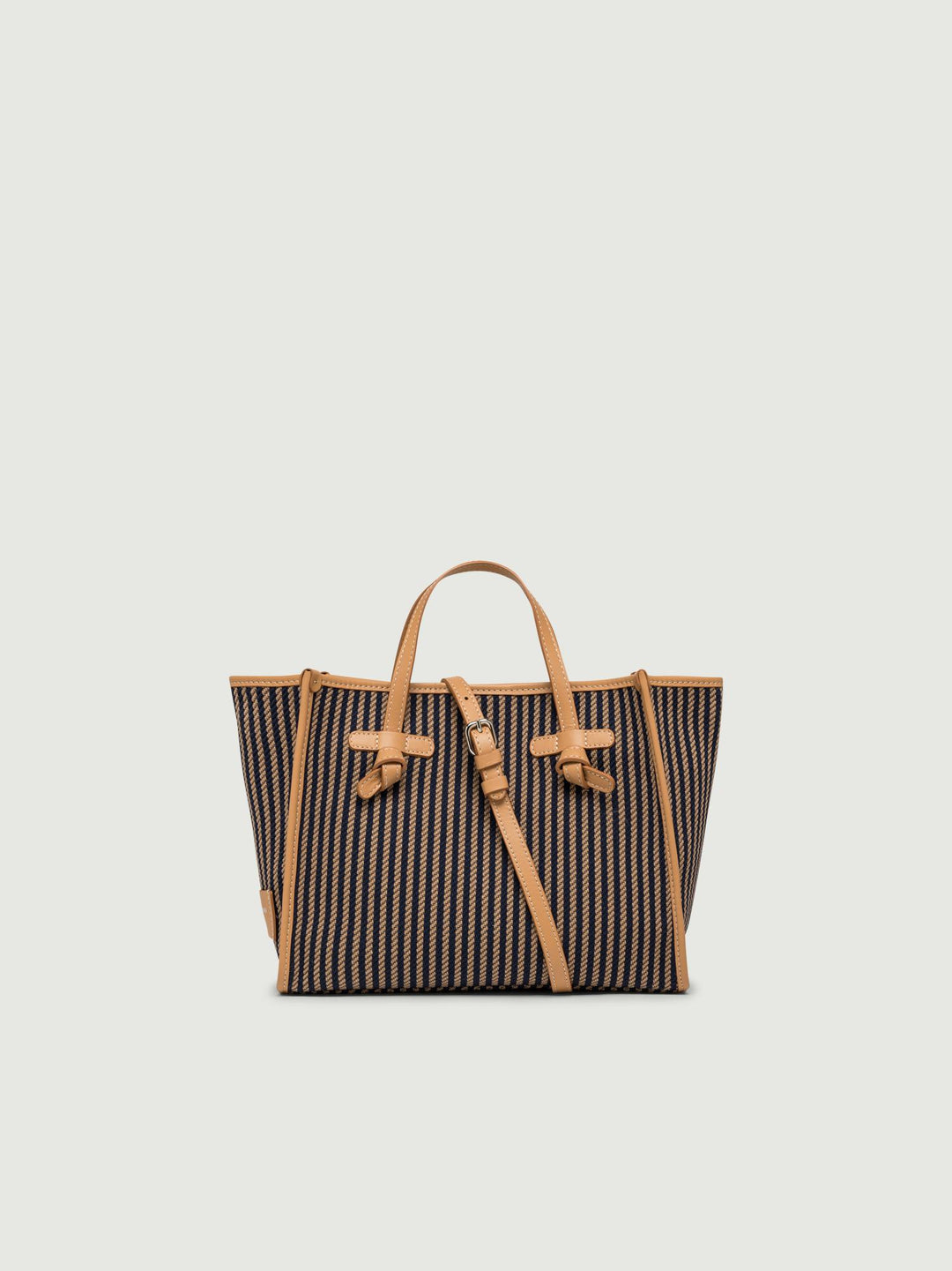 BORSA SHOPPING MISS MARCELLA IN PELLE E TESSUTO BS 9752/24PE CAB 12212 GIANNI CHIARINI 