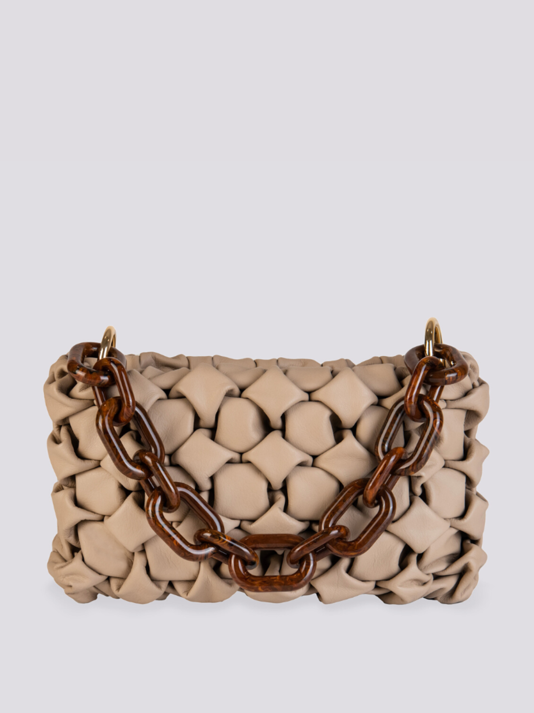 BORSA "CURLY " IN PELLE INTRECCIATA COLOR CAPPUCCINO CURLY CAPPUCCINO BIMOR 
