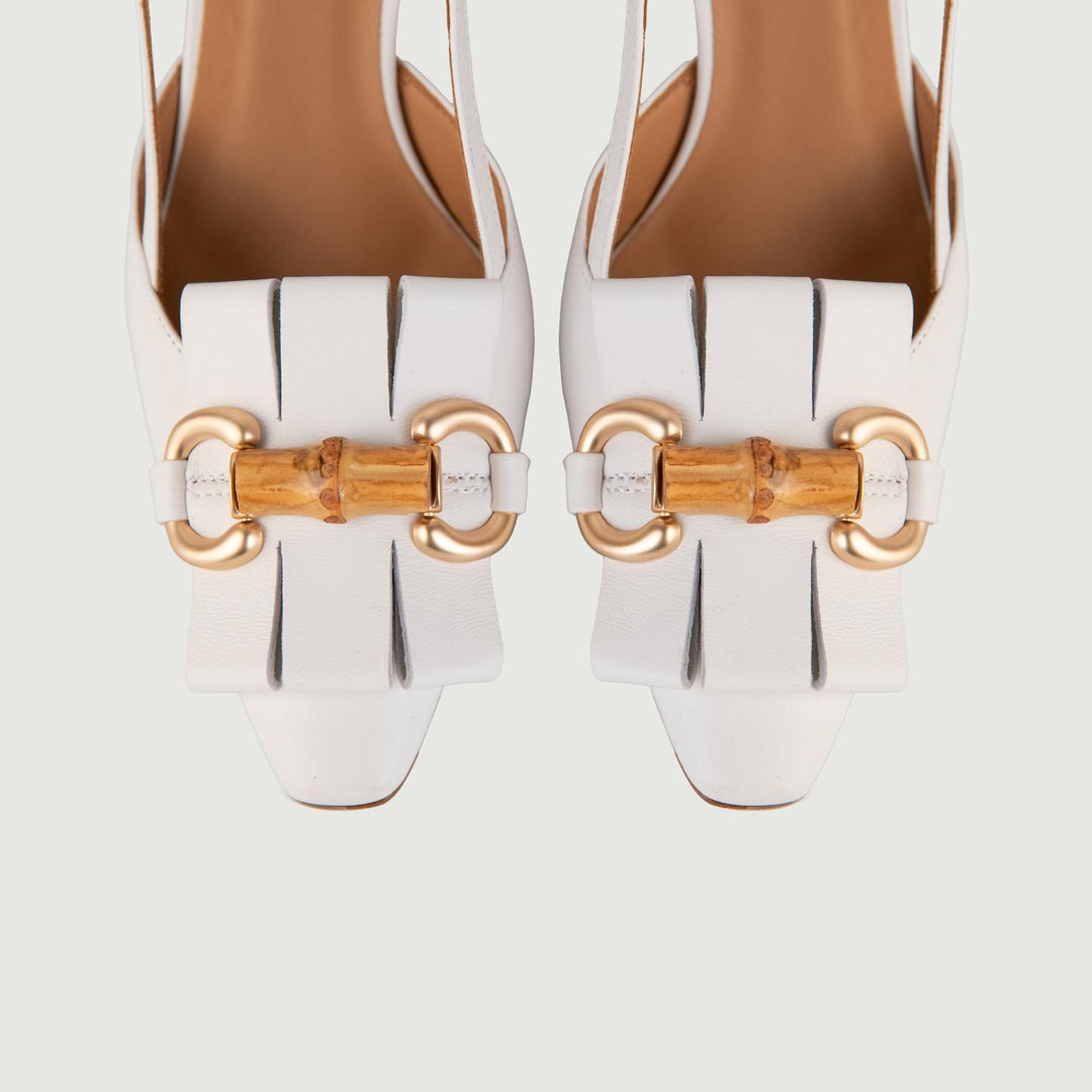 Décolleté SLING BACK BIANCA L5602 BIANCO ANDREA MORANDO 