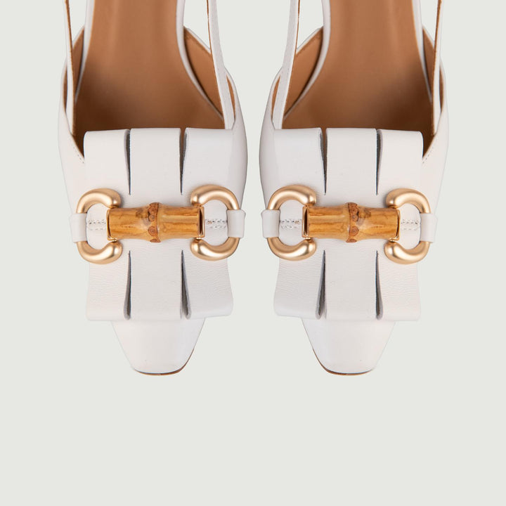 Décolleté SLING BACK BIANCA L5602 BIANCO ANDREA MORANDO 