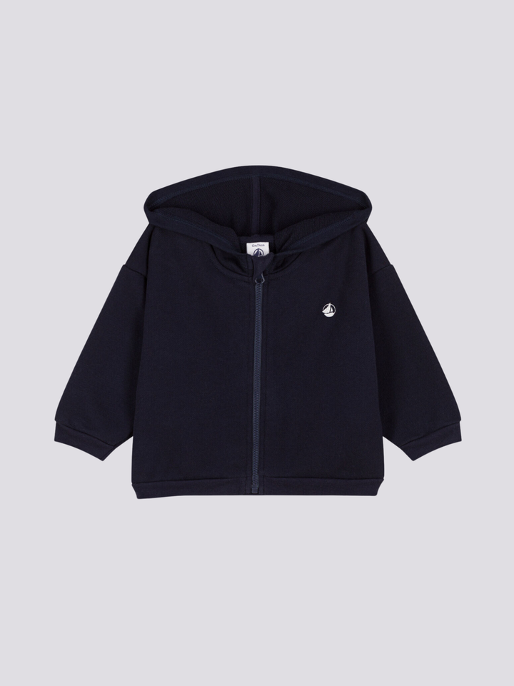 FELPA IN TESSUTO FELPATO CON CAPPUCCIO A08FK 01 PETIT BATEAU 