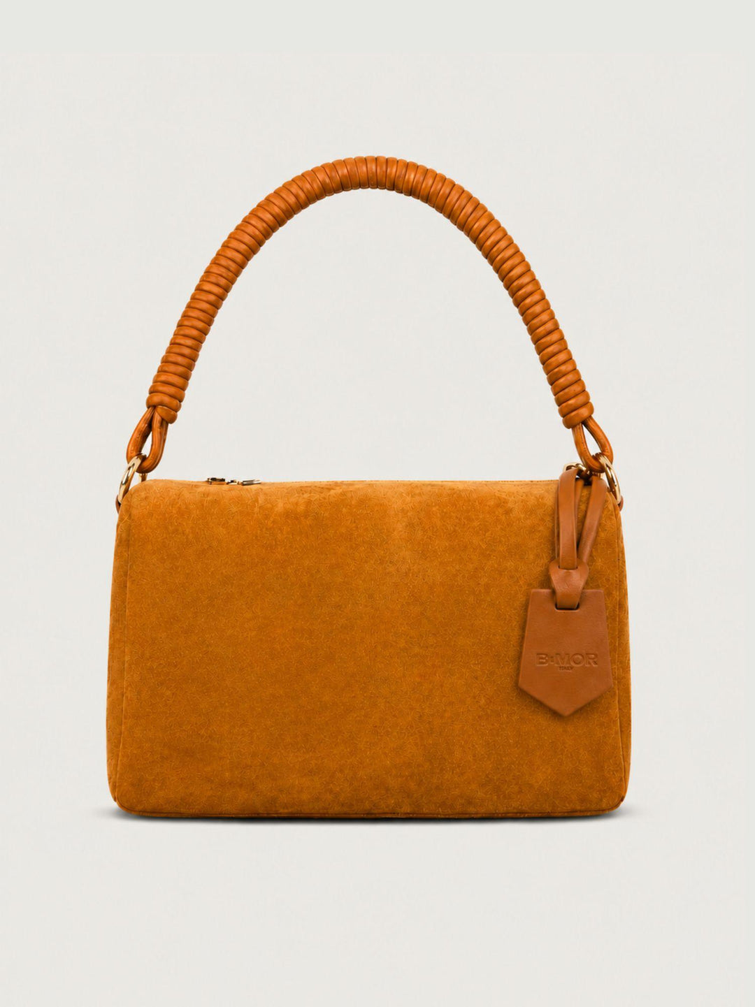 Borsa a spalla Cube in pelle scamosciata cuoio CUBE CUOIO BIMOR 