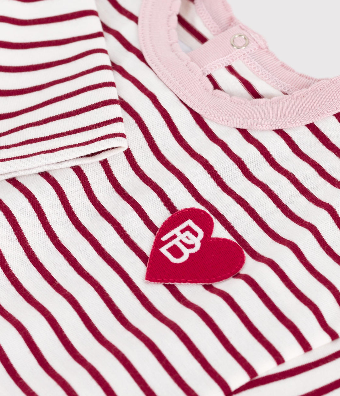 T-shirt a maniche lunghe in cotone a righe neonato A0E9C 01 PETIT BATEAU 