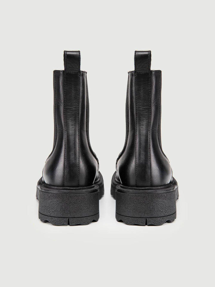 STIVALETTO BEATLES IN PELLE SPAZZOLATA NERO 5208-13 NERO ANDREA MORANDO 