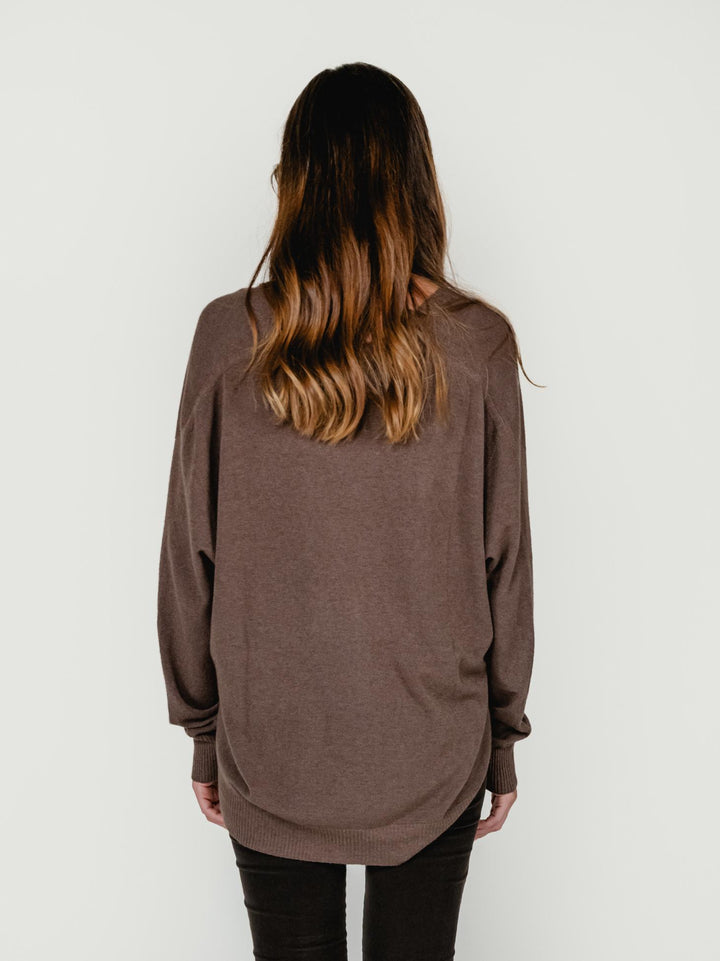 CARDIGAN CON BOTTONI TABACCO 022031 0930 BIMOR 