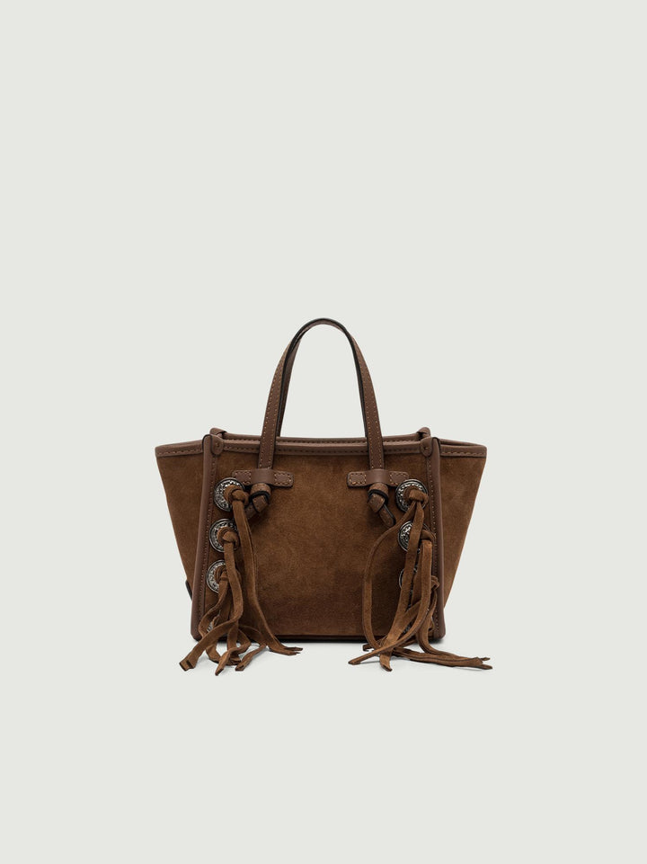 MISS MARCELLA CON FRANGE IN CAMOSCIO COGNAC BS 12085 CM FR 099099 GIANNI CHIARINI 
