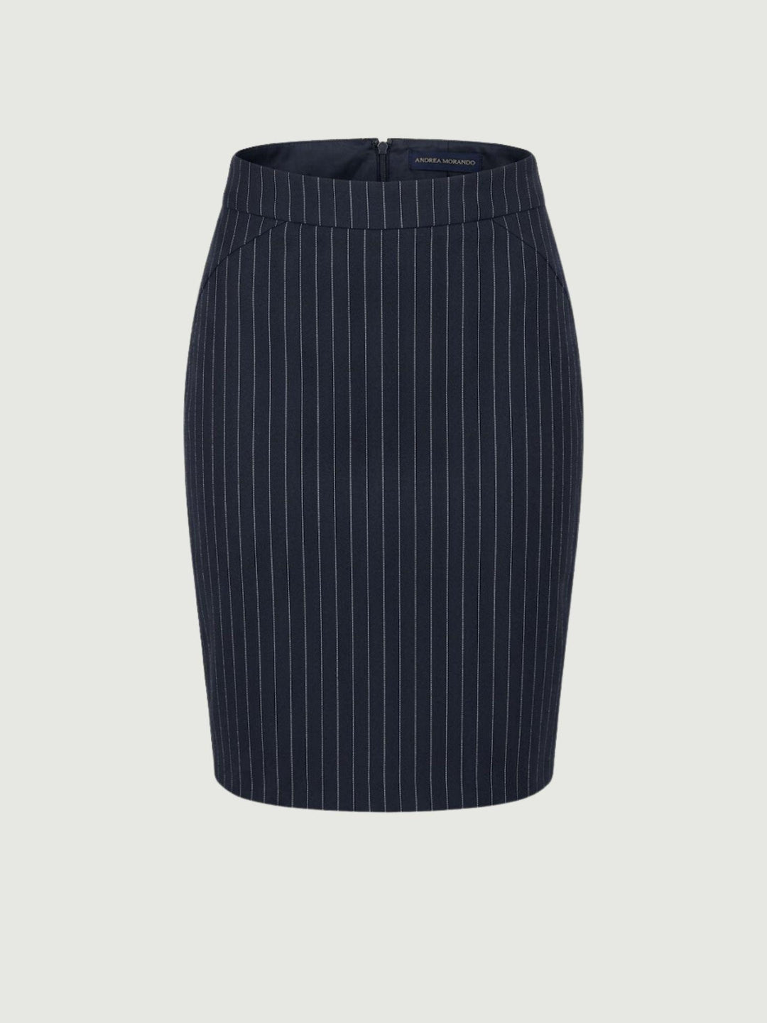 Minigonna gessata navy 4155 BLU ANDREA MORANDO 