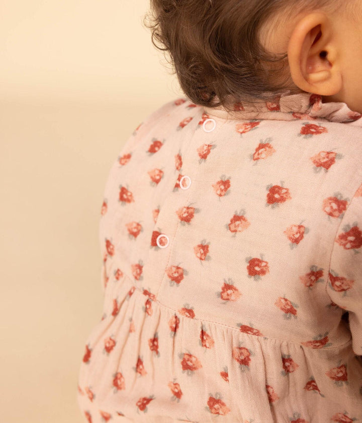ABITO A MANICA LUNGA IN GARZA DI COTONE PER BEBÈ A0880 01 PETIT BATEAU 